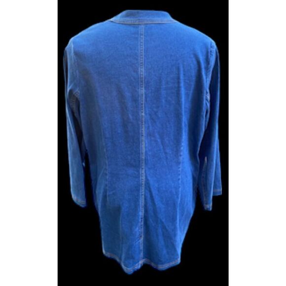 Orvis Women’s Denim Car Coat/Blazer 3 Button Front Sz. 18 - Picture 9 of 13